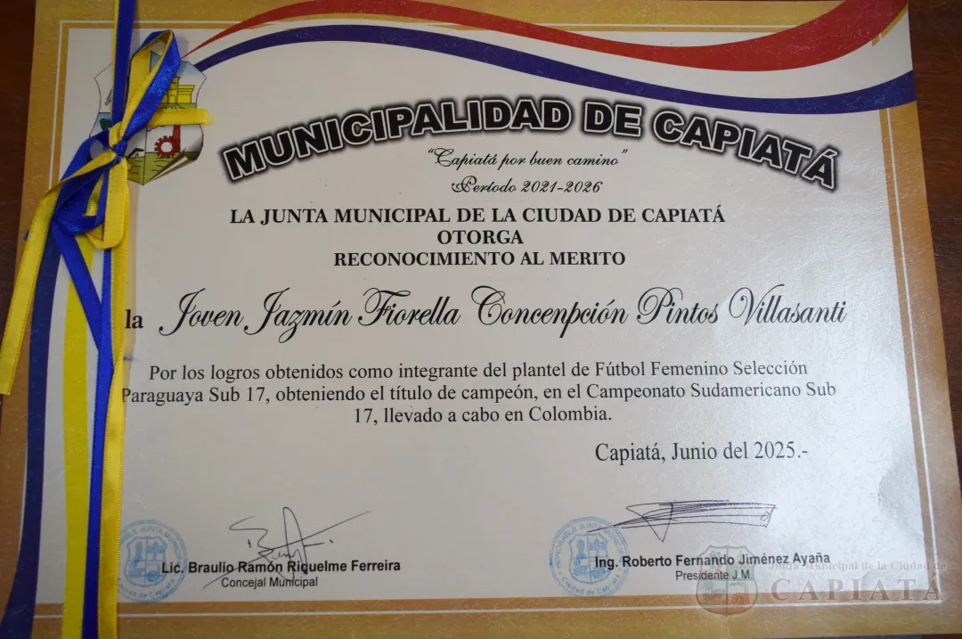 Foto 23 de Reconocimiento a las integrantes capiateñas de la Selección Paraguaya de Fútbol Femenino Sub 17, consagradas como campeonas sudamericanas