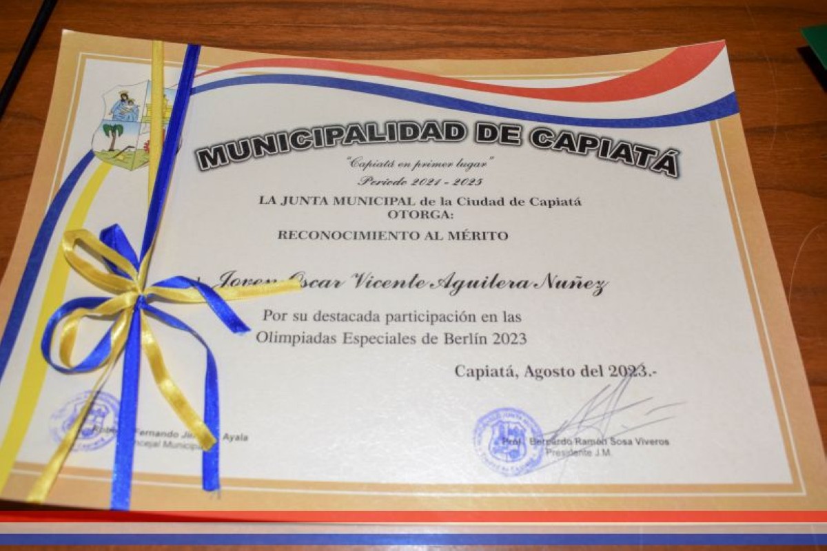 Foto 18 de Reconocimiento al Mérito al joven atleta Oscar Vicente Aguilera Núñez de destacada participación en las Olimpiadas Especiales Berlín 2023