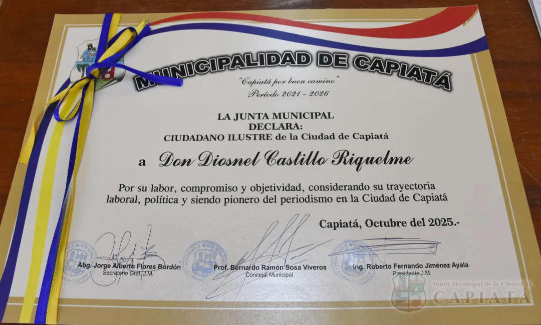 Foto 29 de Don Diosnel Castillo Riquelme, pionero del periodismo capiateño, declarado “Ciudadano Ilustre de la ciudad de Capiatá”