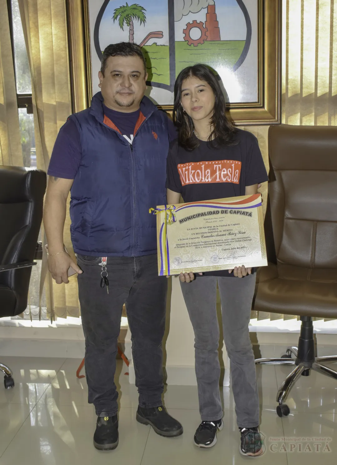 Foto 3 de Reconocimiento al Mérito a jóvenes capiateños que integran la Selección Paraguaya de Robótica