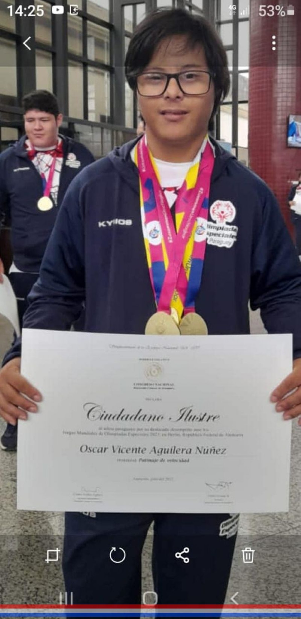 Foto 9 de Concejal Jiménez propone Reconocimiento al Mérito al joven atleta capiateño Oscar Vicente Aguilera Núñez