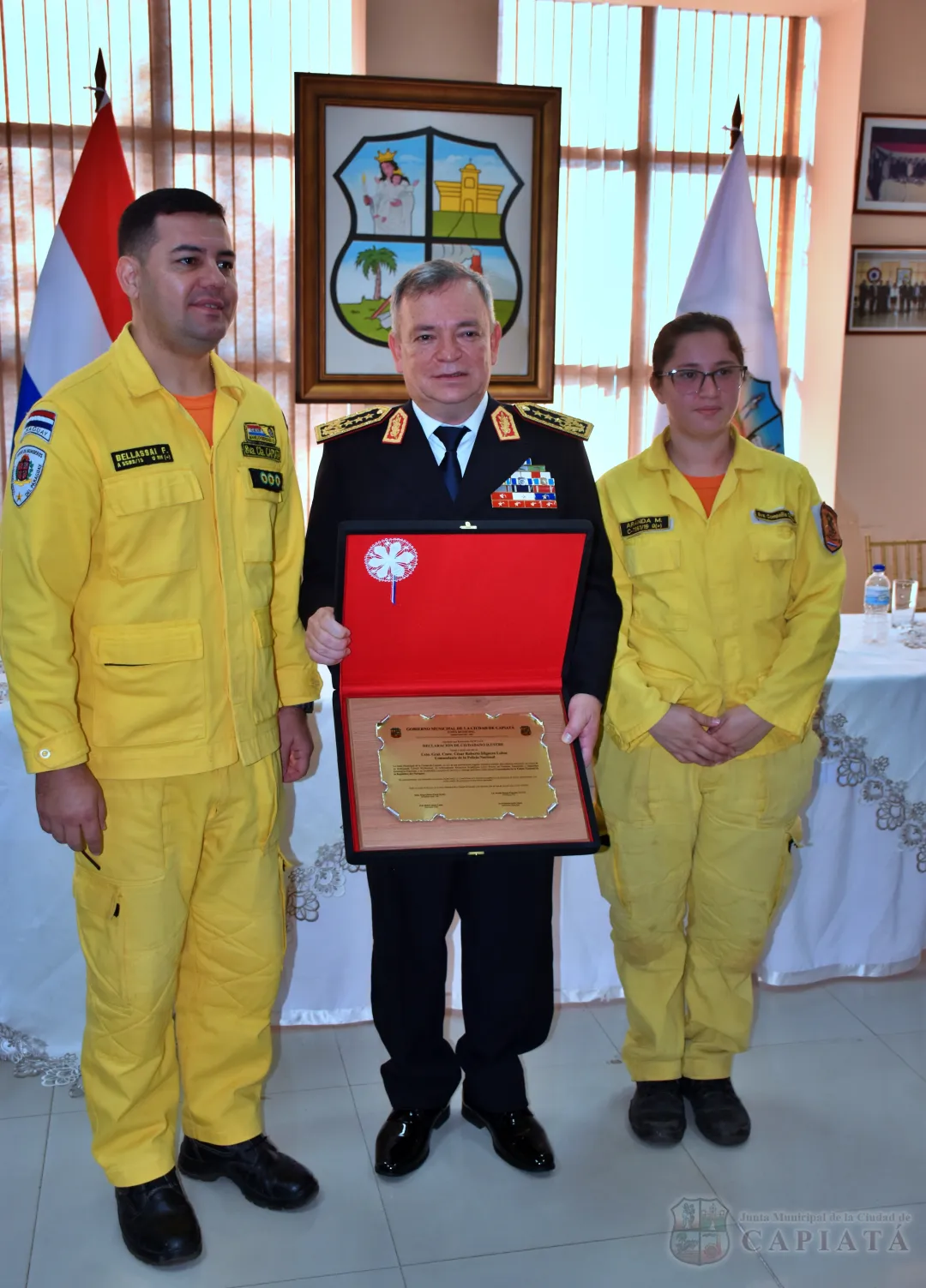 Foto 13 de Acto de reconocimiento como “Ciudadano Ilustre de Capiatá” al Comandante de la Policía Nacional, Crio. Gral. César Silguero Lobos