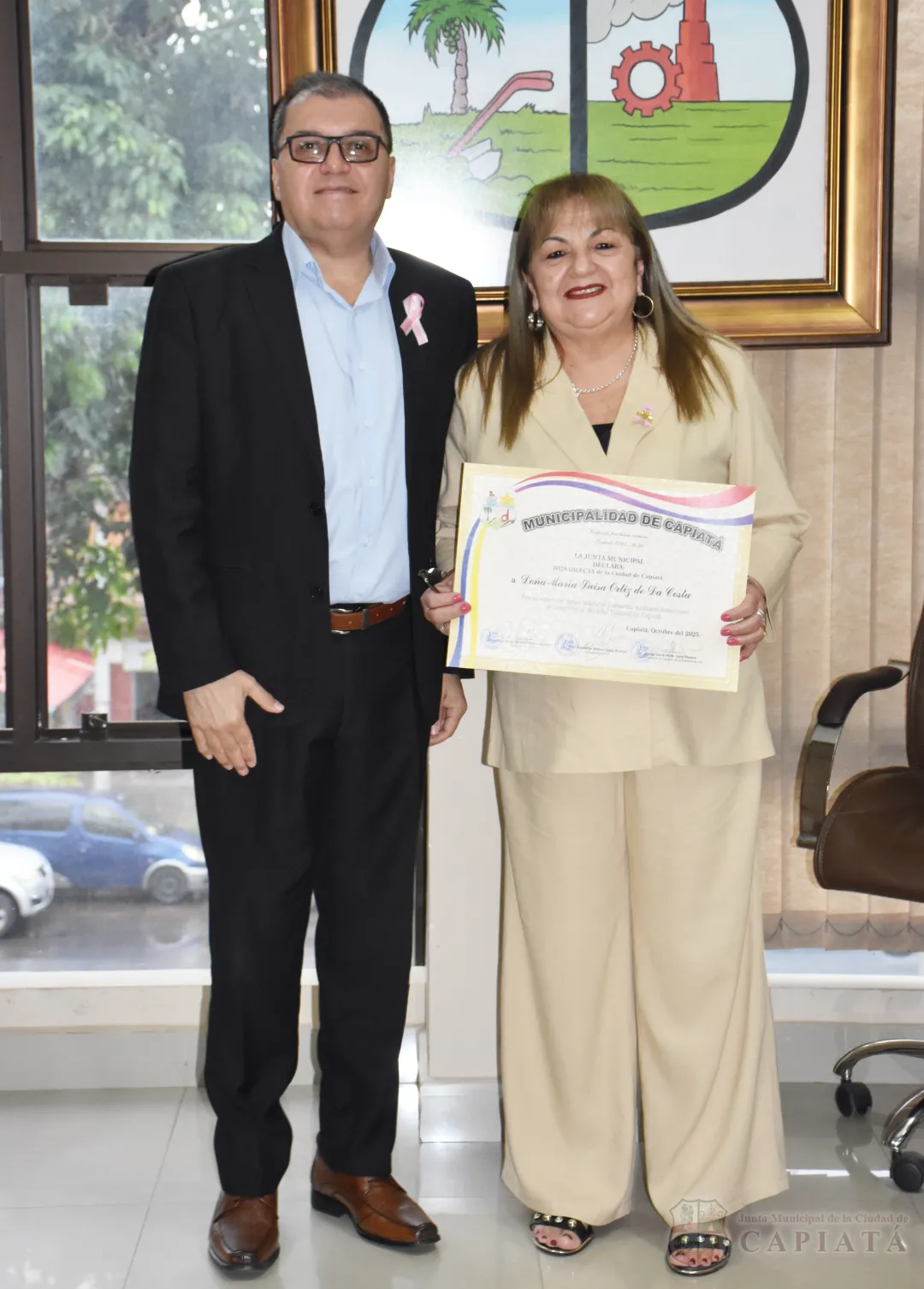 Foto 6 de Doña María Luisa Ortiz de Da Costa es reconocida como “Hija Dilecta de la ciudad de Capiatá