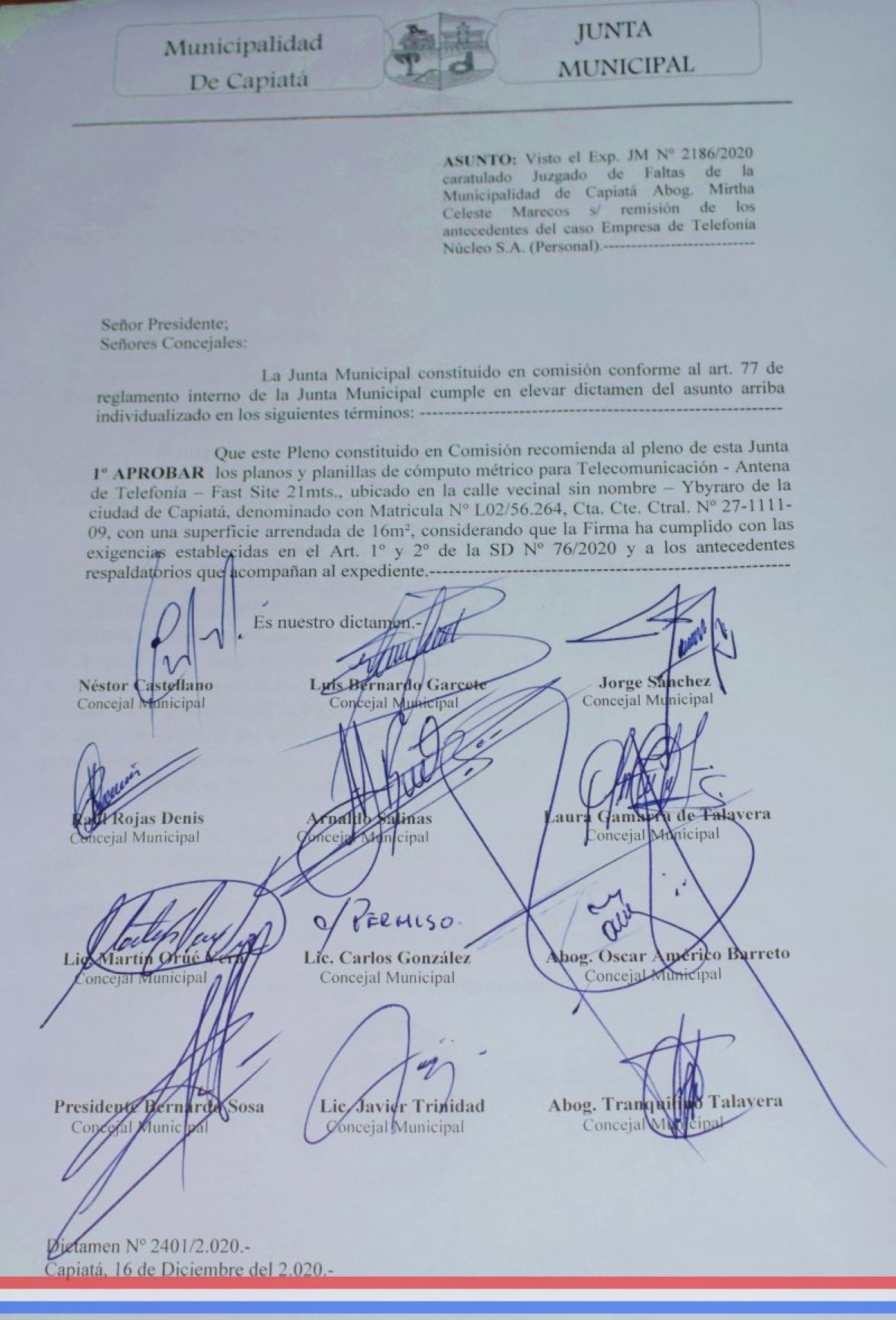 Foto 11 de Aprobaron planos de antena de telefonía móvil ubicada en Cía. 7ª Posta Yvyraró