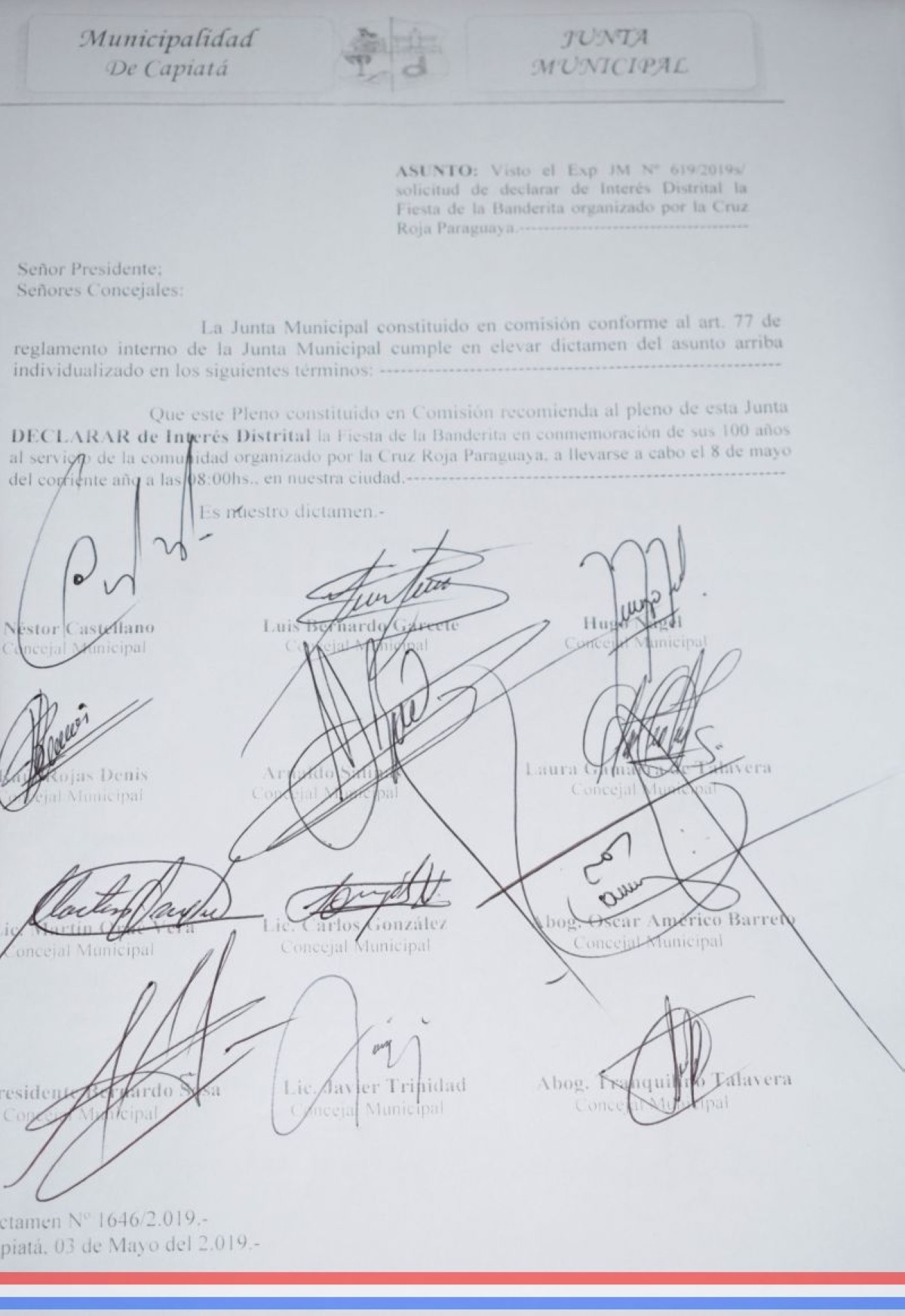 Foto 4 de Declaran de Interés Distrital la Fiesta de la Banderita a realizarse en nuestra ciudad el 8 de mayo próximo