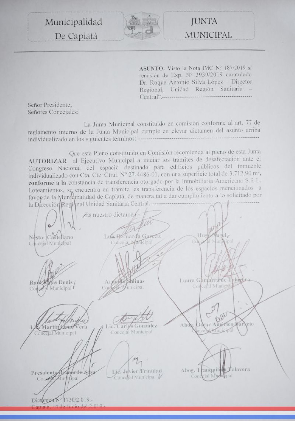 Foto 11 de Autorizan al Ejecutivo Municipal a iniciar los trámites de desafectación de inmuebles donde están afincados Puestos de Salud ante el Congreso Nacional