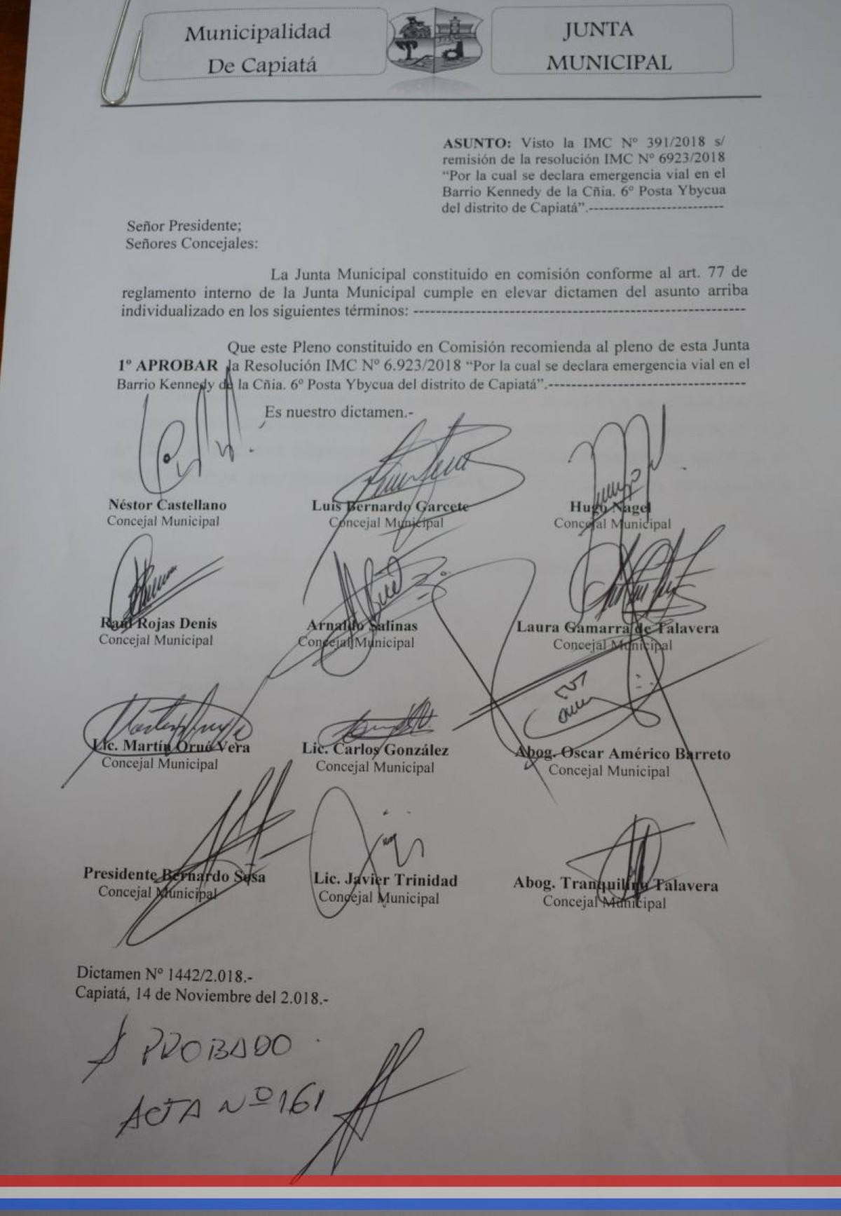 Foto 7 de Aprueban declaración de emergencia vial para el barrio Kennedy y construcciones de obras varias en la zona sur de nuestra ciudad