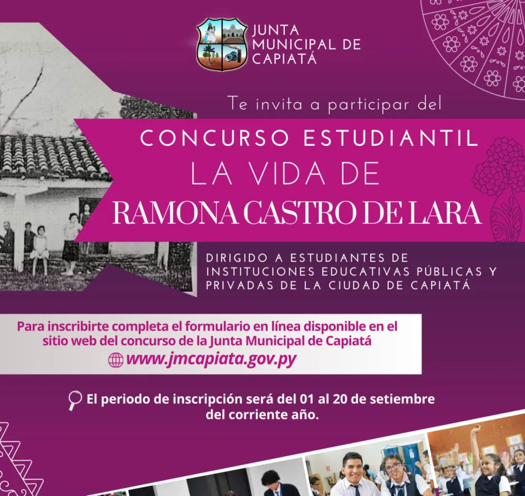 Foto 2 de En marcha el Concurso Estudiantil “La vida de Ramona Castro de Lara” con interesantes premios
