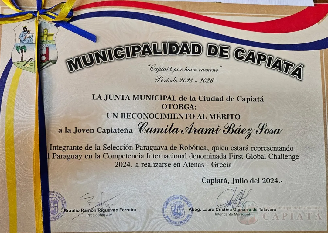Foto 28 de Reconocimiento al Mérito a jóvenes capiateños que integran la Selección Paraguaya de Robótica