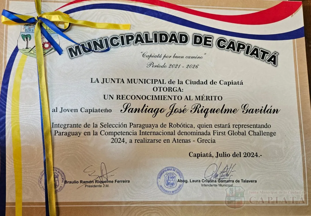 Foto 40 de Reconocimiento al Mérito a jóvenes capiateños que integran la Selección Paraguaya de Robótica