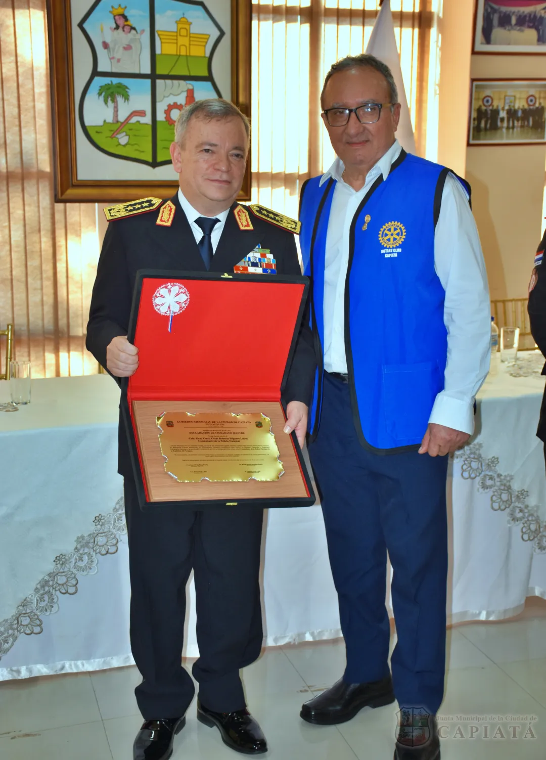 Foto 14 de Acto de reconocimiento como “Ciudadano Ilustre de Capiatá” al Comandante de la Policía Nacional, Crio. Gral. César Silguero Lobos