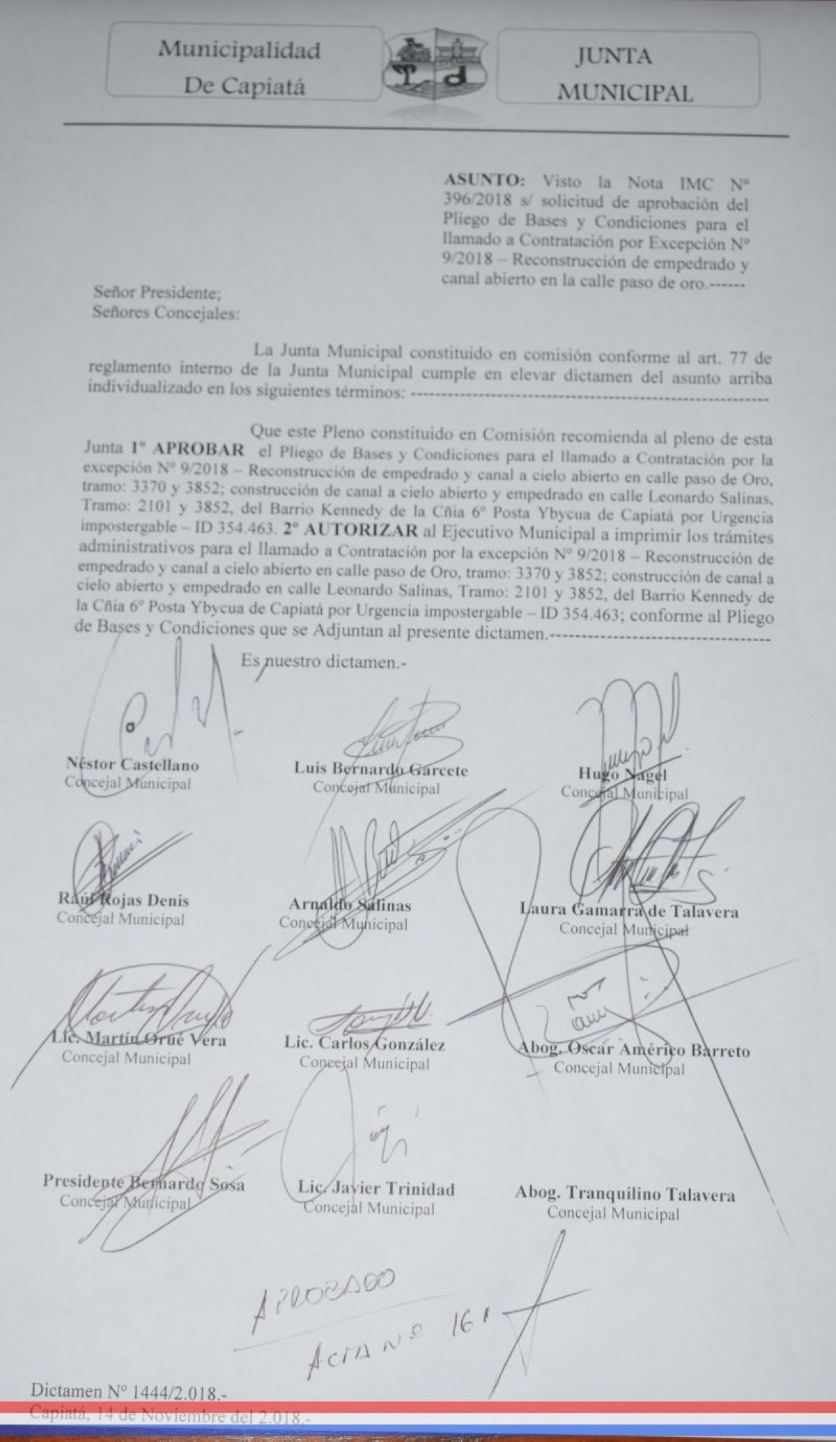Foto 9 de Aprueban declaración de emergencia vial para el barrio Kennedy y construcciones de obras varias en la zona sur de nuestra ciudad
