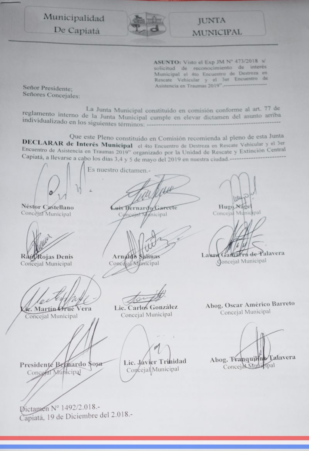 Foto 8 de Declaran de Interés Municipal eventos organizados por la URECC para el 2019