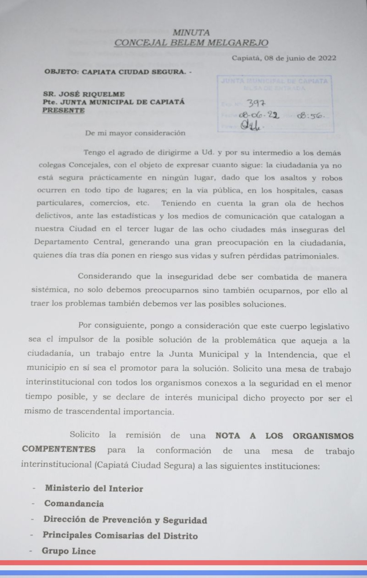 Foto 2 de Conformarán Mesa de Trabajo entre la Municipalidad, organismos de seguridad y organizaciones civiles para combatir la inseguridad
