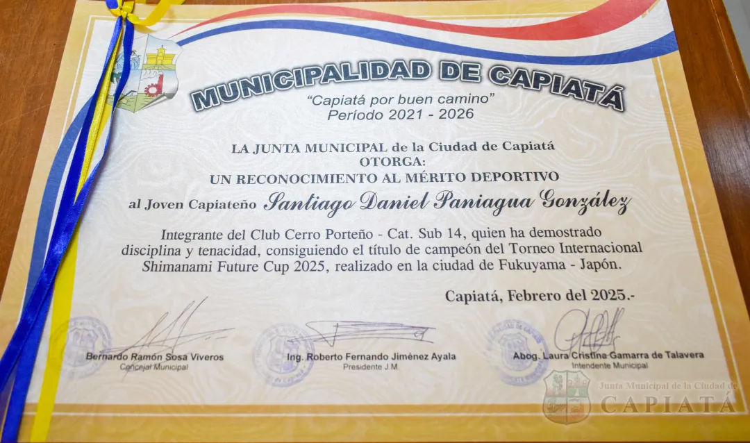 Foto 23 de Reconocimiento al Mérito Deportivo a jóvenes futbolistas capiateños, campeones de Torneo Internacional disputado en Japón