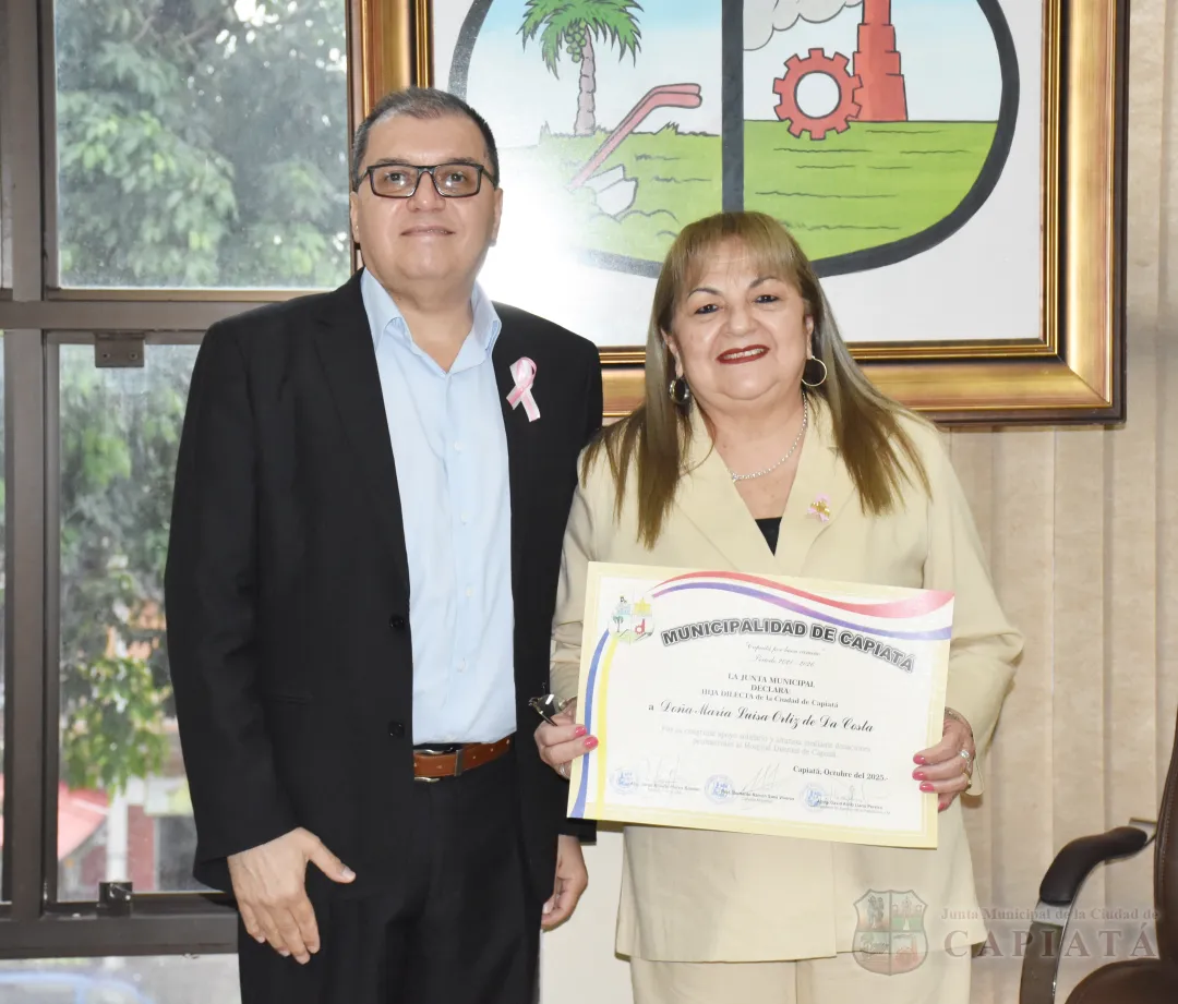 Foto 5 de Doña María Luisa Ortiz de Da Costa es reconocida como “Hija Dilecta de la ciudad de Capiatá