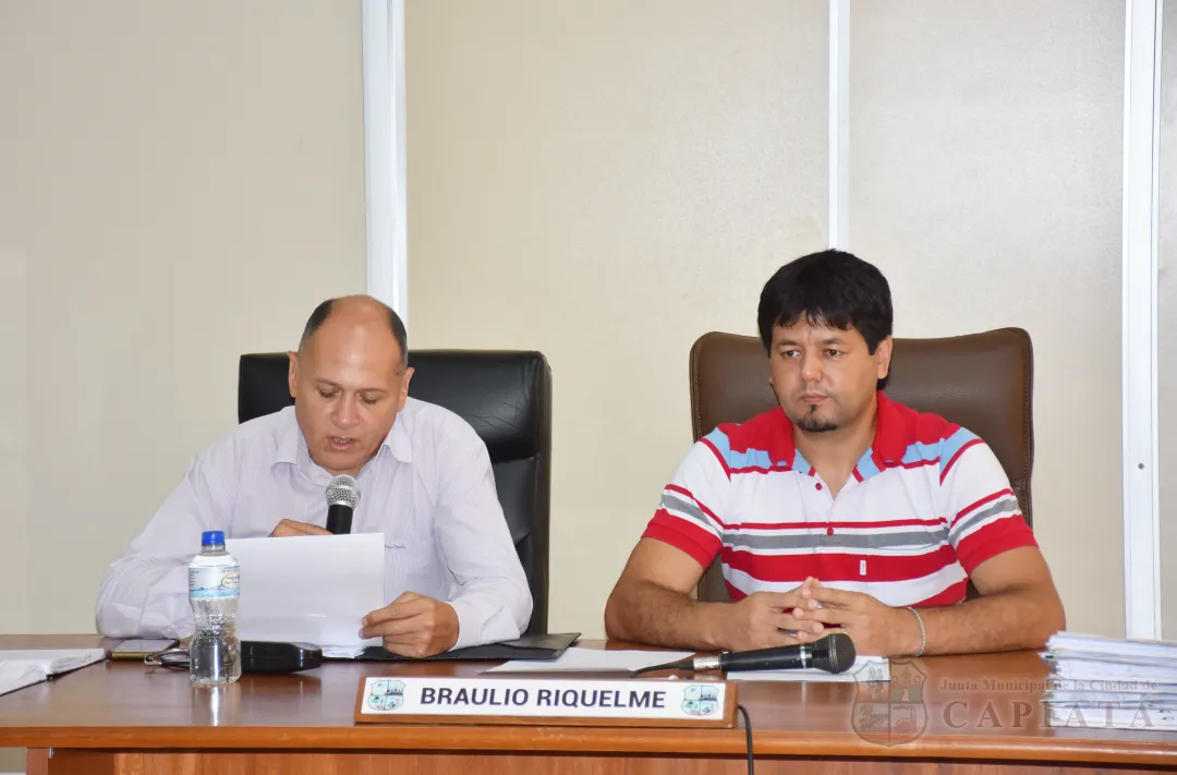 SESION ORDINARIA DE LA JUNTA MUNICIPAL DE CAPIATA: Notas Recibidas y Expedientes Dictaminados