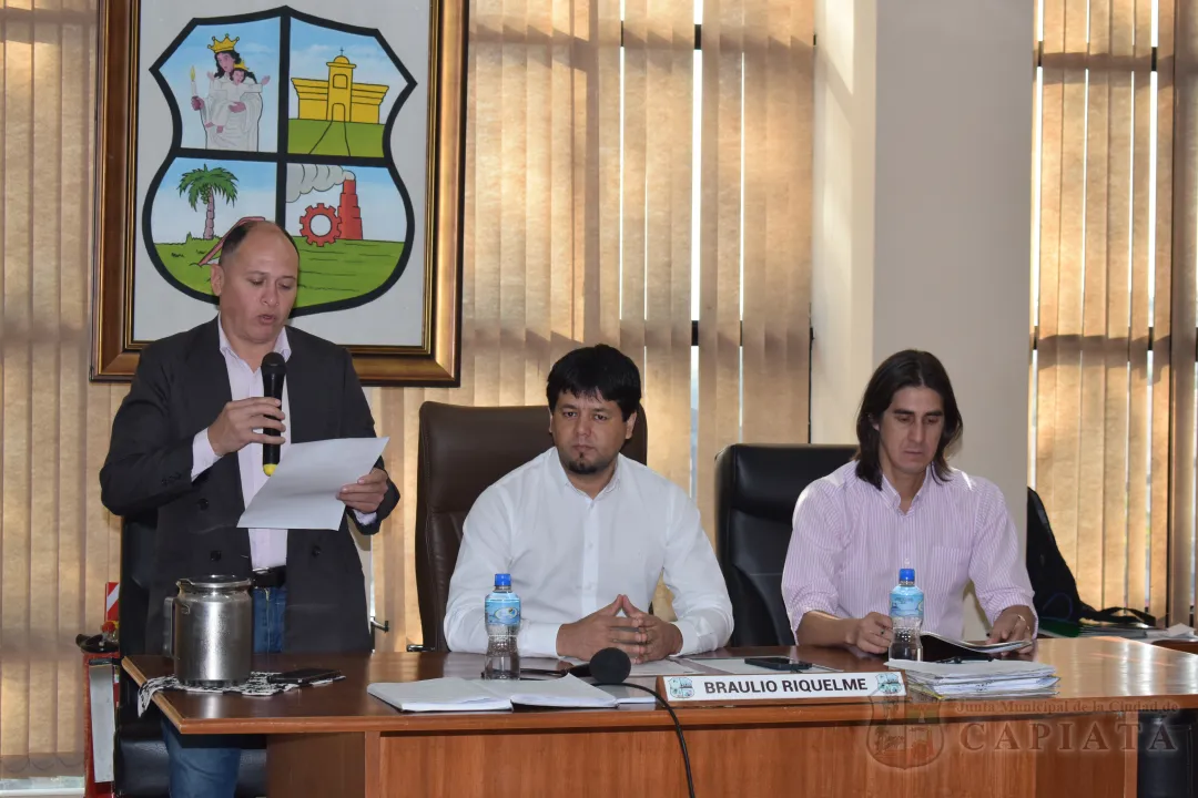 SESION ORDINARIA DE LA JUNTA MUNICIPAL DE CAPIATA: Notas Recibidas y Expedientes Dictaminados