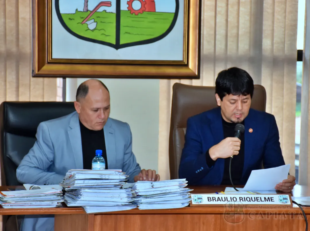 SESION ORDINARIA DE LA JUNTA MUNICIPAL DE CAPIATA: Notas Recibidas, Notas Remitidas y Expedientes Dictaminados