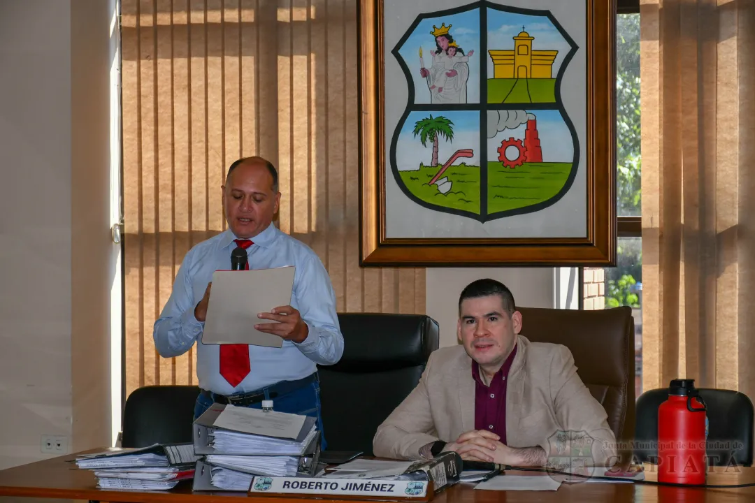 SESION ORDINARIA DE LA JUNTA MUNICIPAL DE CAPIATA: Notas Recibidas y Expedientes Dictaminados