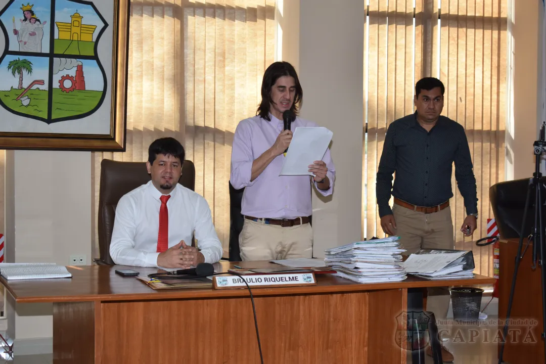 SESION ORDINARIA DE LA JUNTA MUNICIPAL DE CAPIATA: Notas Recibidas y Expedientes Dictaminados