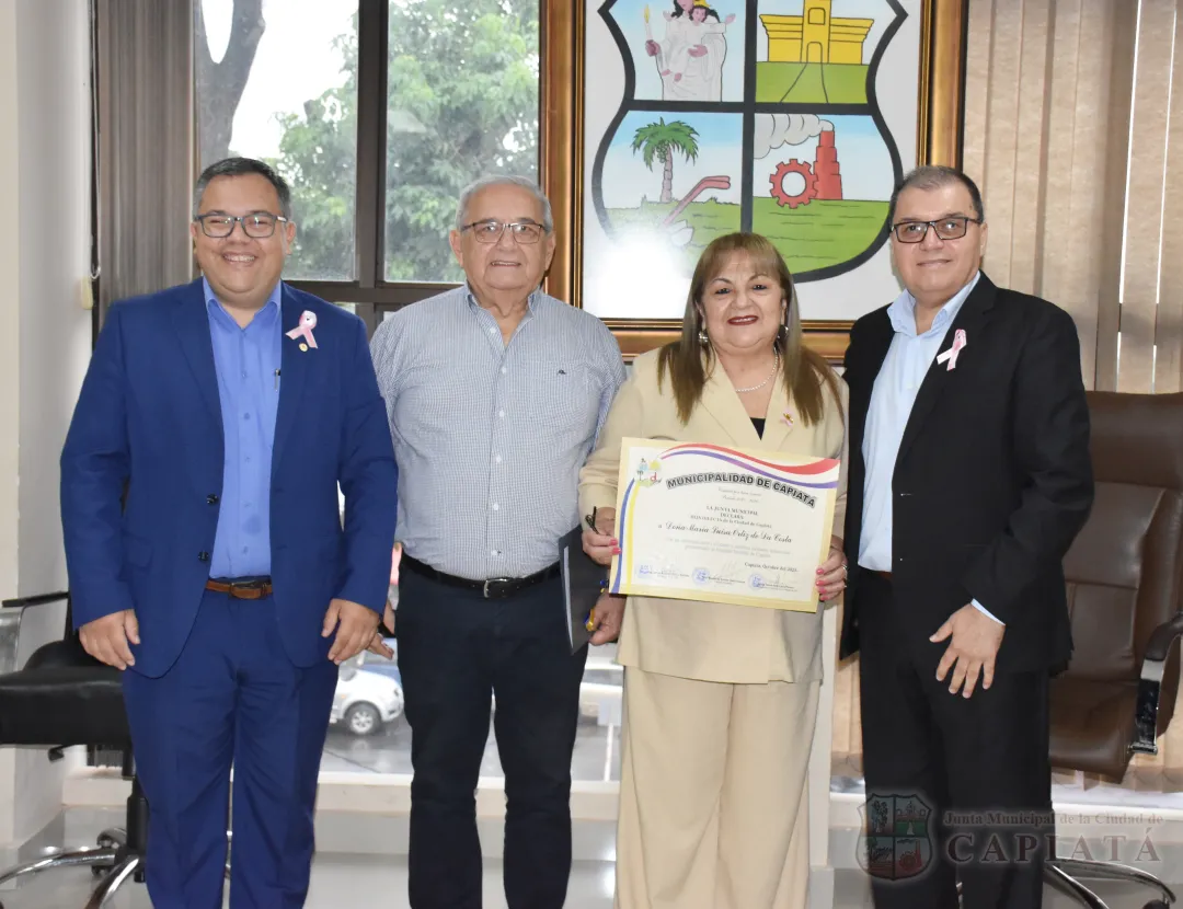 Doña María Luisa Ortiz de Da Costa es reconocida como “Hija Dilecta de la ciudad de Capiatá